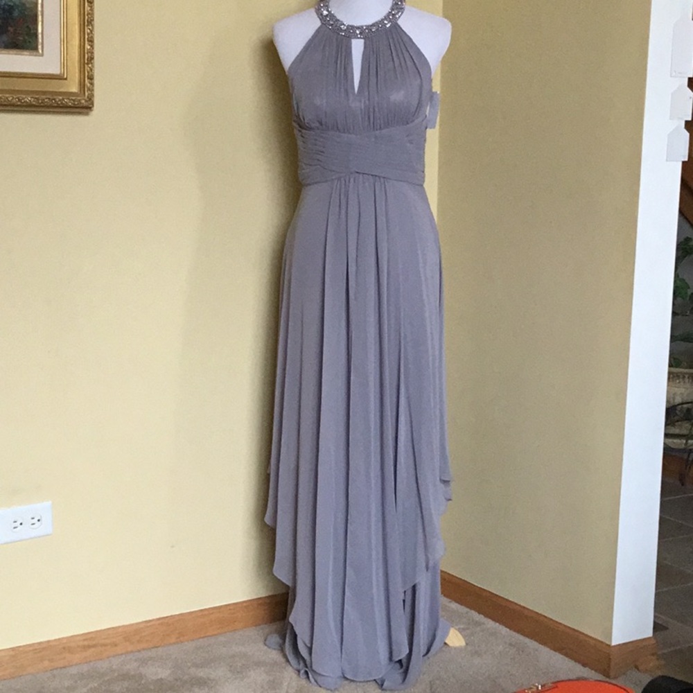 Eliza J Gray Layered Dress Size 6 NWOT